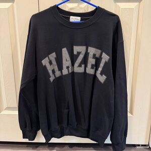 Hazel Boutique THE CAPRI CREWNECK — Jet Black
